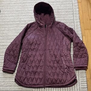 Quilted long coat